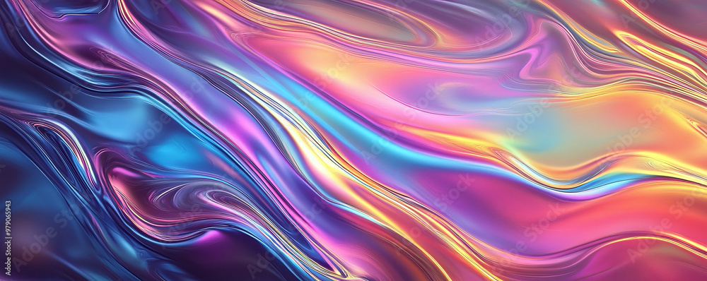 Abstract holographic wavy background with colorful gradient lines, highly detailed and intricate, digital art, fantasy style, vibrant colors Abstract holographic wavy background with colorful gradient lines, highly detailed and intricate, digital art, fantasy style, vibrant colors
