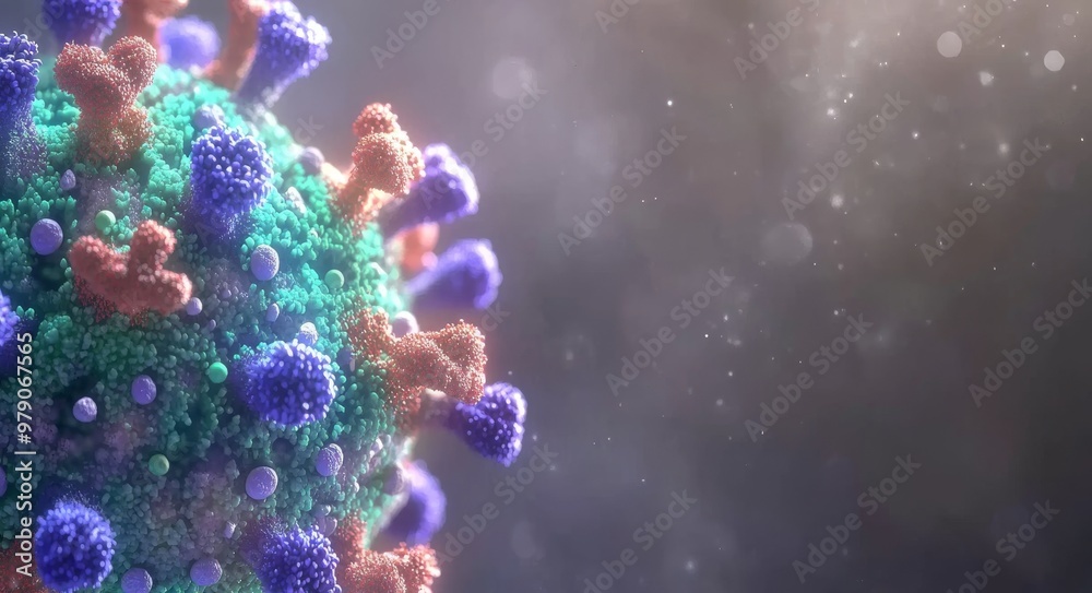 A three-dimensional cross-section of a virus. It shows the capsid, the genetic material, and the envelope. Seasonal flu, respiratory infections, and new strains of viruses. Vaccines and antiviral A three-dimensional cross-section of a virus. It shows the capsid, the genetic material, and the envelope. Seasonal flu, respiratory infections, and new strains of viruses. Vaccines and antiviral