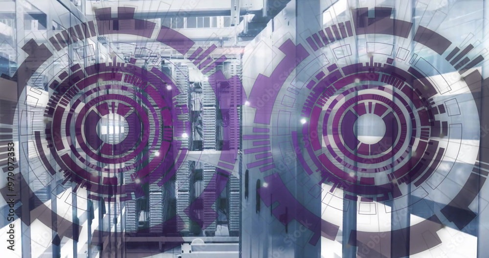 Image of scopes with data processing over computer servers