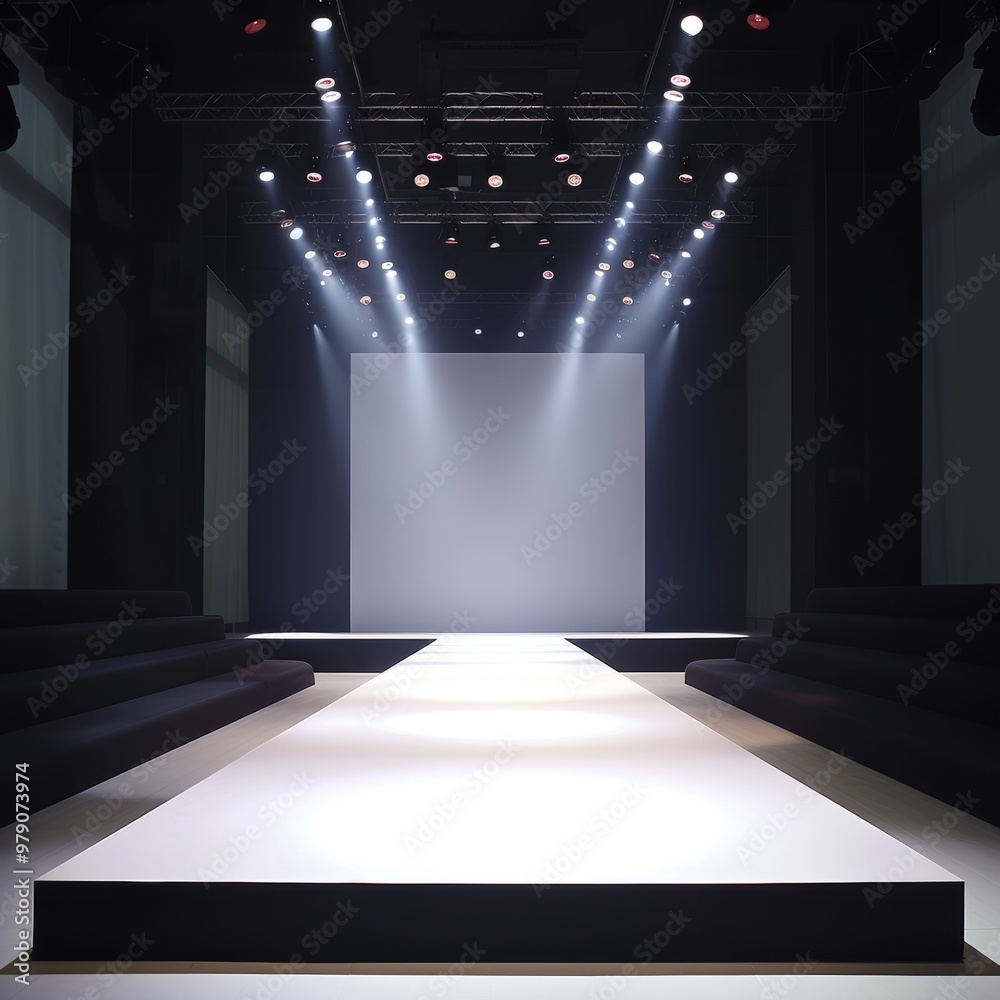 Obraz premium Elegant Fashion Runway Podium Stage Image - Perfect for Event Designers and Marketers