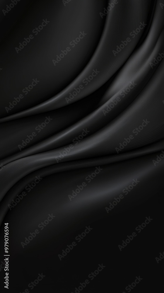 A smooth, flowing black fabric texture creating a sense of elegance and depth. A smooth, flowing black fabric texture creating a sense of elegance and depth.