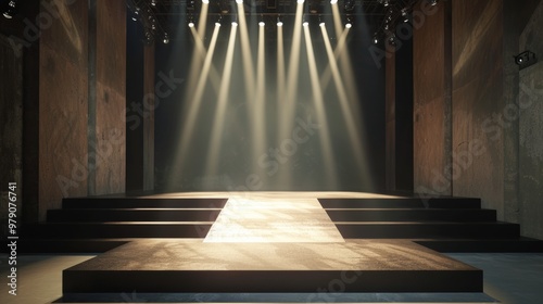 Elegant Fashion Runway Podium Stage Image - Perfect for Event Designers and Marketers