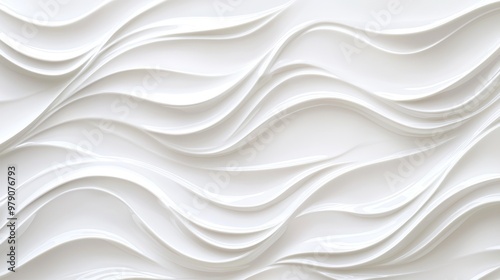 White Abstract Wavy Background Abstract Texture Glossy White Surface Creamy Abstract D