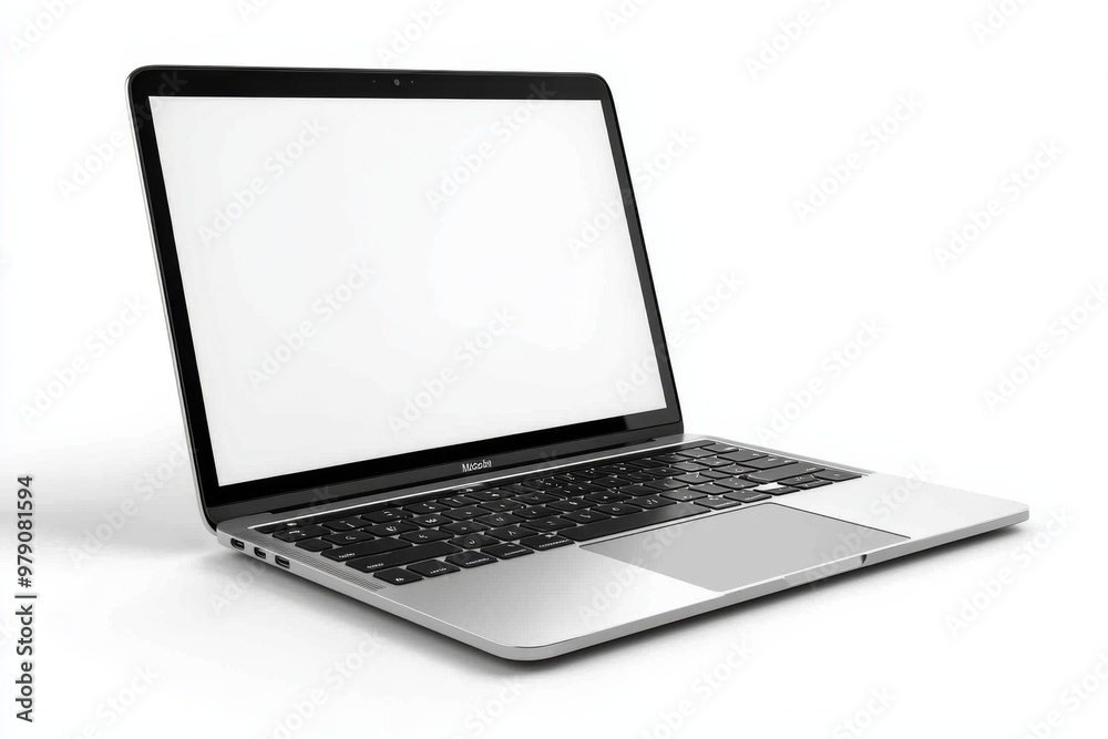 Laptop Mockup on Isolated white background created with Generative AI