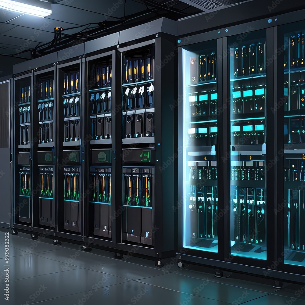 server room with servers Server racks in server room data center server rack with servers
server room with servers Server racks in server room data center server rack with servers