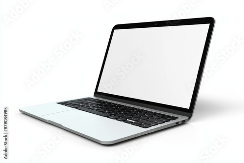 Laptop Mockup on Isolated white background created with Generative AI