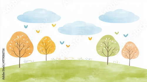 Simple autumn illustration