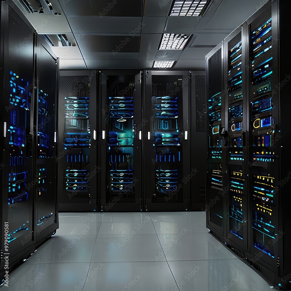 Server Room With Servers Server Racks In Server Room Data Center Server Server Room With Servers Server Racks In Server Room Data Center Server