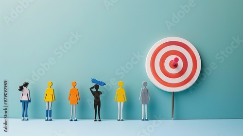 A visual representation focusing on the target customers. There are people from different walks of life, with distinct appearances and styles photo