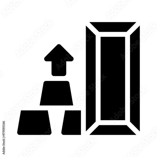 precious metals glyph icon