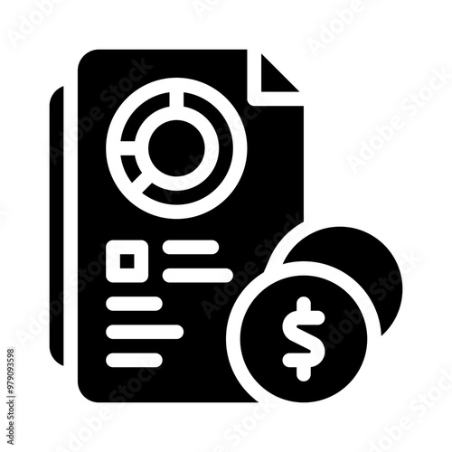 investment summary glyph icon