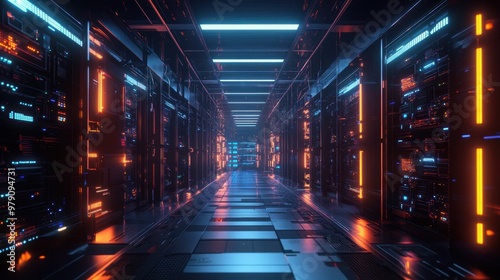 Futuristic Datacenter: Illuminating the Digital Frontier