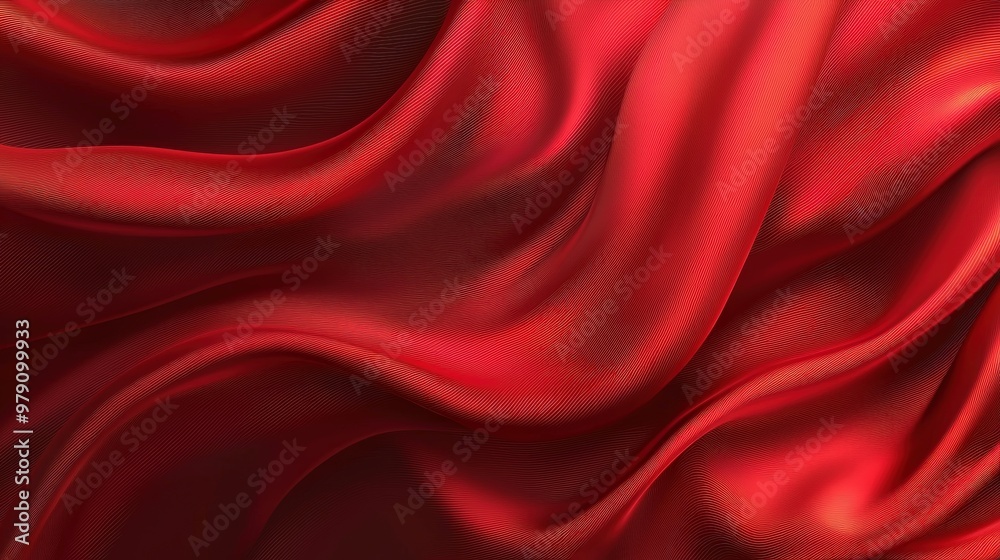 Red silk fabric drapes softly. Red silk fabric drapes softly.