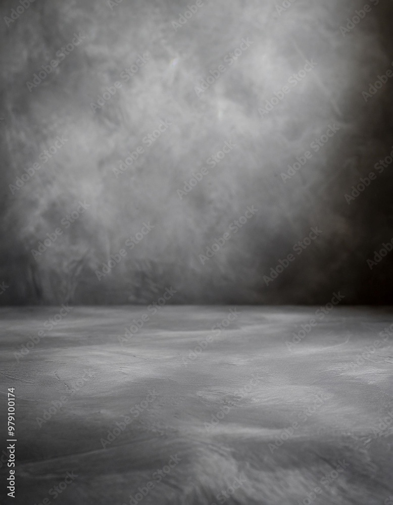 Textured gray photography studio background with depth of field for a dramatic effect Textured gray photography studio background with depth of field for a dramatic effect