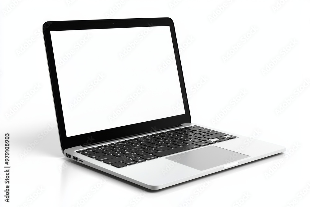 Laptop Mockup on Isolated white background created with Generative AI