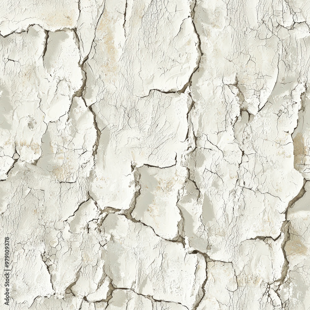 Obraz premium Cracked white wall texture