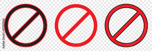 Block Vector flat style illustration of access blocked sign isolated on transparent background. EPS 10.