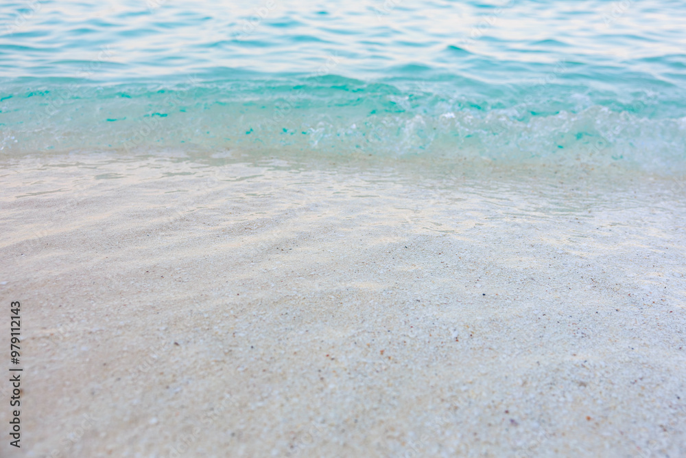The ocean is calm and the water is blue The ocean is calm and the water is blue