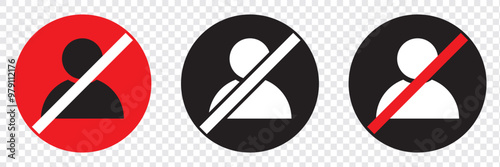 Block icon, unavailable icon. EPS 10.