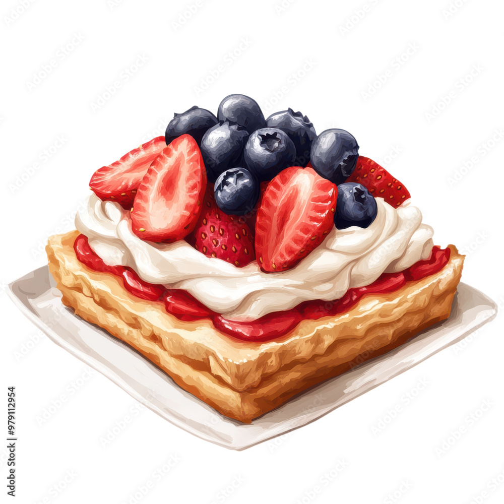 Berry Tart with Whipped Cream Topping
Berry Tart with Whipped Cream Topping