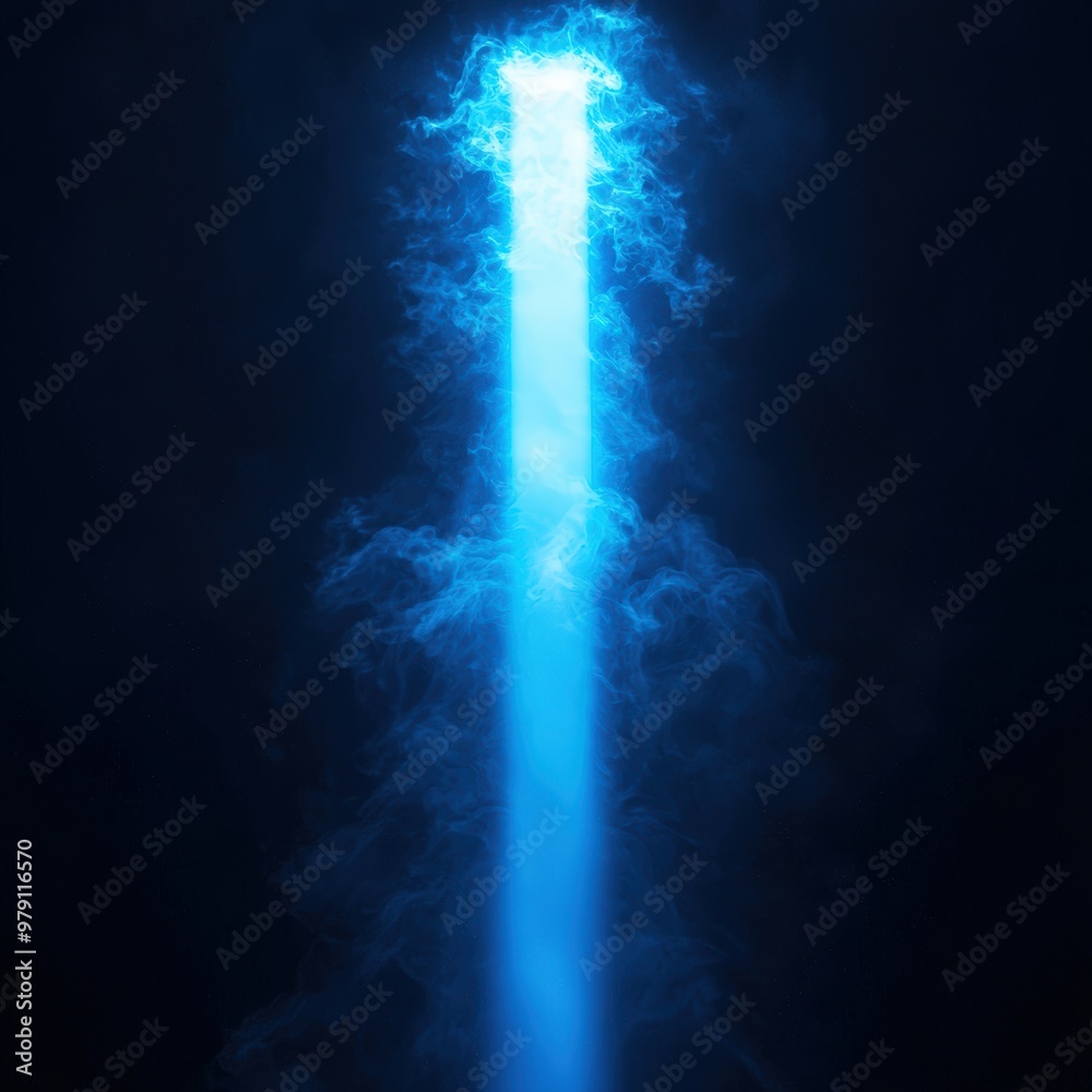 Fototapeta premium Bright blue light beam