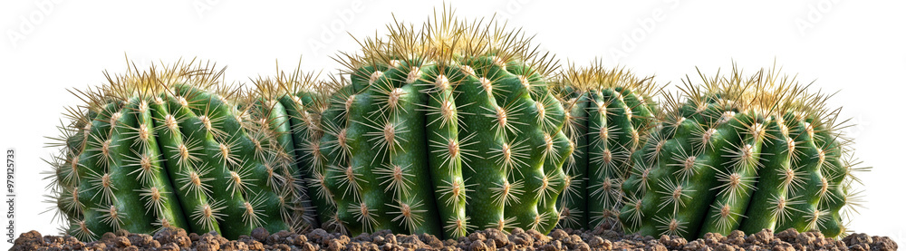 Cluster of Green Cacti with Spines on Transparent Background - Desert Plant for Botanical, Gardening, and Nature Projects Cluster of Green Cacti with Spines on Transparent Background - Desert Plant for Botanical, Gardening, and Nature Projects