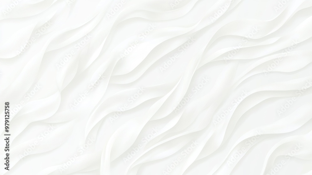 Obraz premium A textured white background with flowing, wave-like patterns.