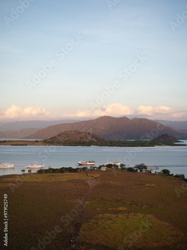 views from the top of a mountain in an island in indonesia