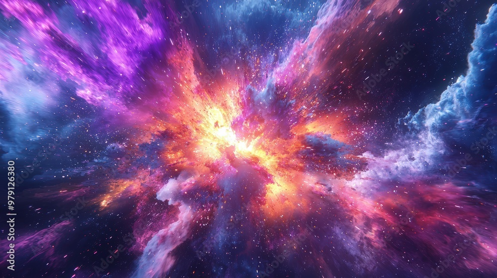 Fototapeta premium Cosmic explosion in space