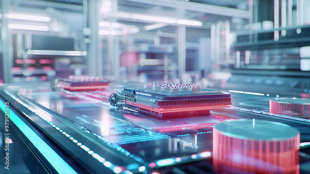 High-tech chip manufacturing laboratory Industry 4.0 High-tech chip manufacturing laboratory Industry 4.0