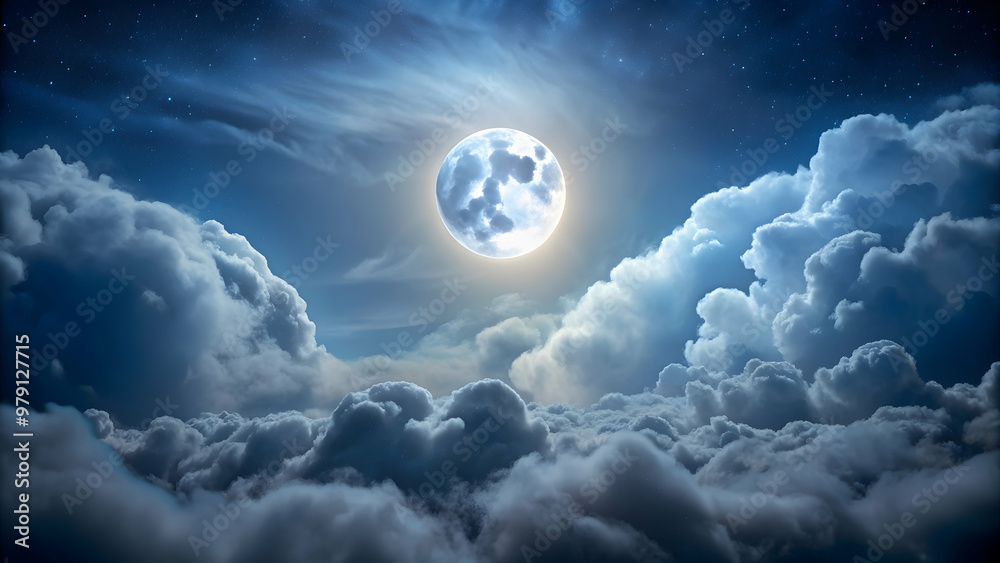 Moon shining through clouds on a dark night sky , Moon, clouds, night, sky, stars, illuminated, celestial, beauty, atmosphere Moon shining through clouds on a dark night sky , Moon, clouds, night, sky, stars, illuminated, celestial, beauty, atmosphere