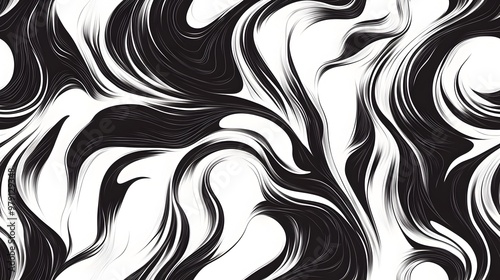 Mesmerizing Monochrome Plasma-Like Motion Abstract