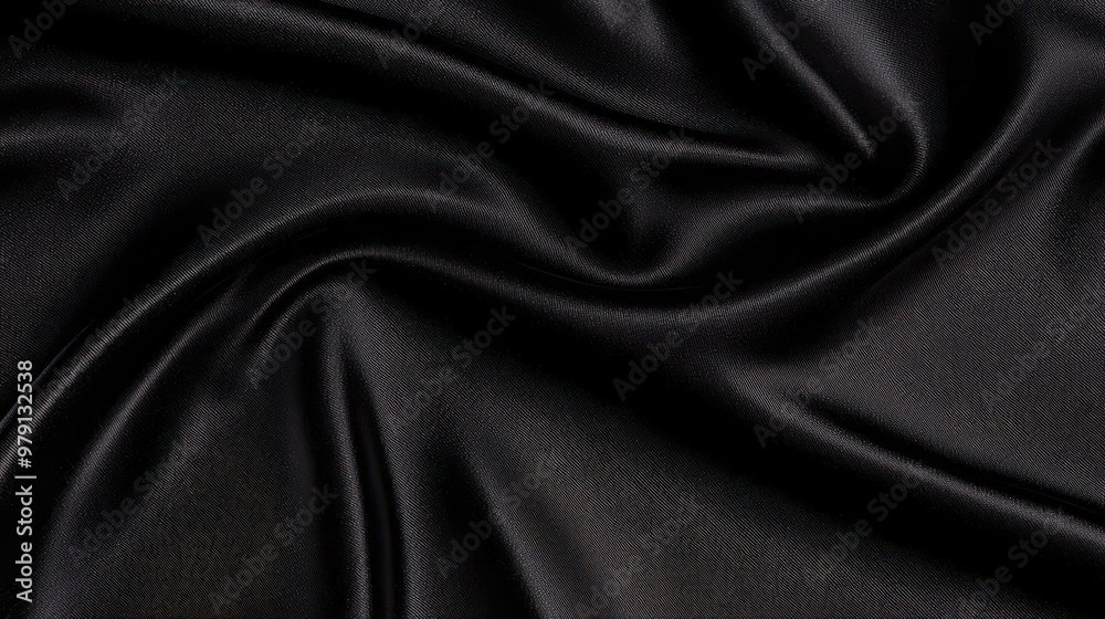 Black Satin Fabric Drape Texture Background Black Satin Fabric Drape Texture Background