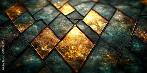 Intricate geometric tessellation background with abstract tile patterns for design projects photo