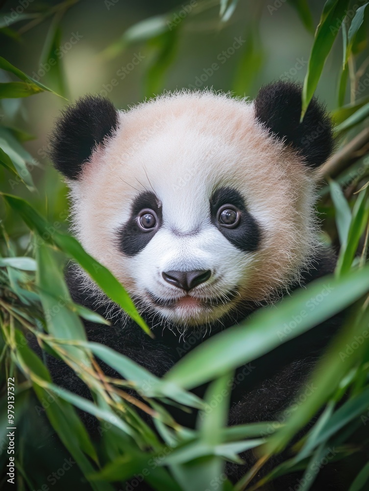 Obraz premium Panda bear in tree