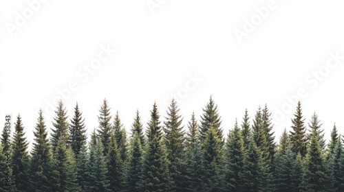 Fototapeta Naklejka Na Ścianę i Meble -  Real spruce forest outdoors horizon nature.