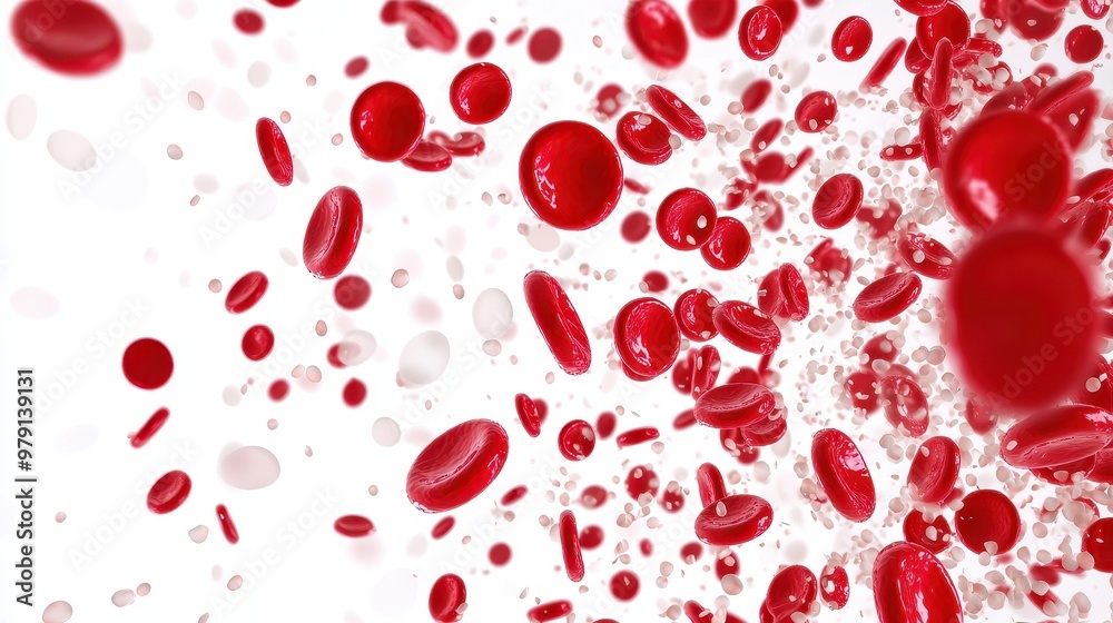Red Blood Cells Floating in Plasma Red Blood Cells Floating in Plasma