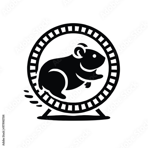 Hamster Wheel Silhouette