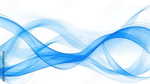 Abstract Blue Wave Background