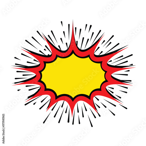 Explosion Pop art cartoon comic isolated. Vector illustration