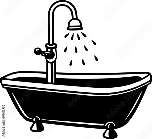 bathtub svg icon