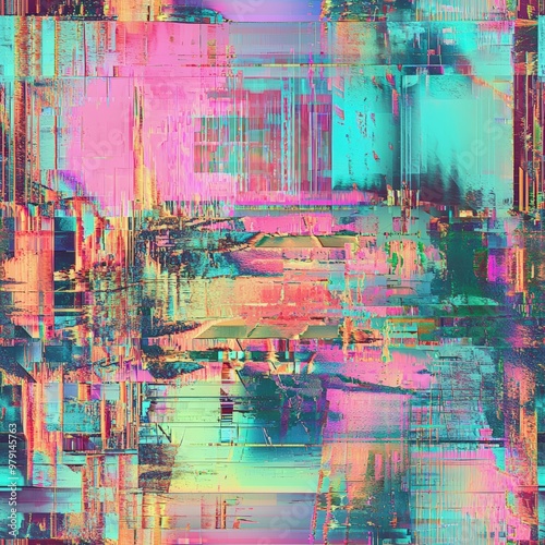 Wallpaper Mural Digital Glitch Art Torontodigital.ca