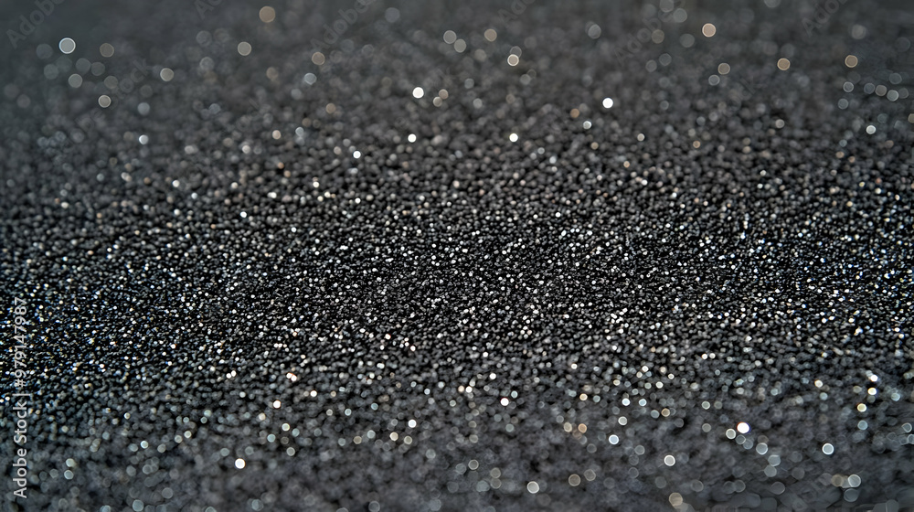 Abstract Black Glitter Background Texture with Shimmering Sparkle and Close-up View Abstract Black Glitter Background Texture with Shimmering Sparkle and Close-up View