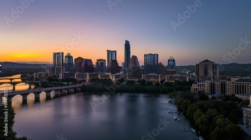 Austin_Texas_Skyline_At_Sunset