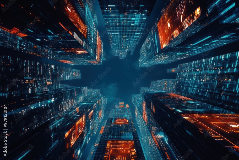 Futuristic Cityscape at Night