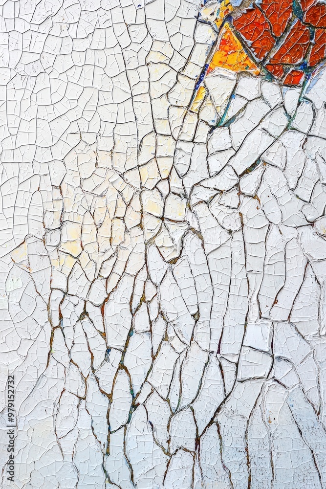 Cracked paint on a wall Cracked paint on a wall
