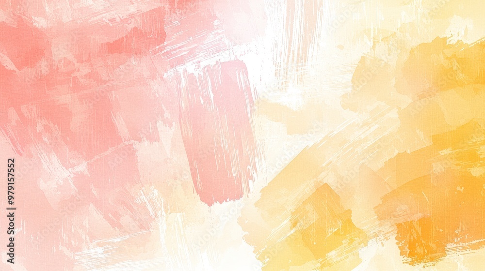 Fototapeta premium Abstract Watercolor Background Peach Yellow White