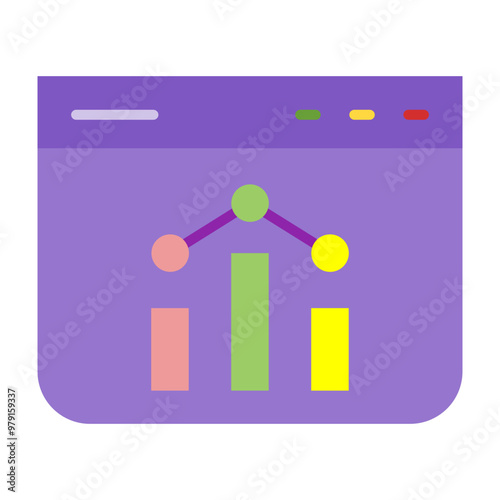 Analytical Vector Flat Icon Design