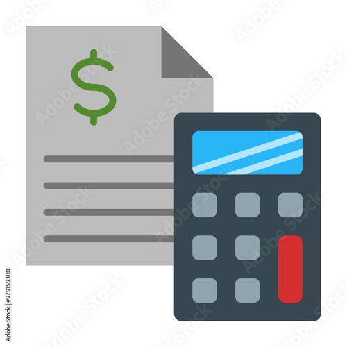Accounting Vector Flat Icon Design
