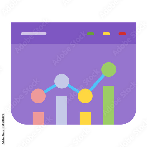 Web Traffic Vector Flat Icon Design